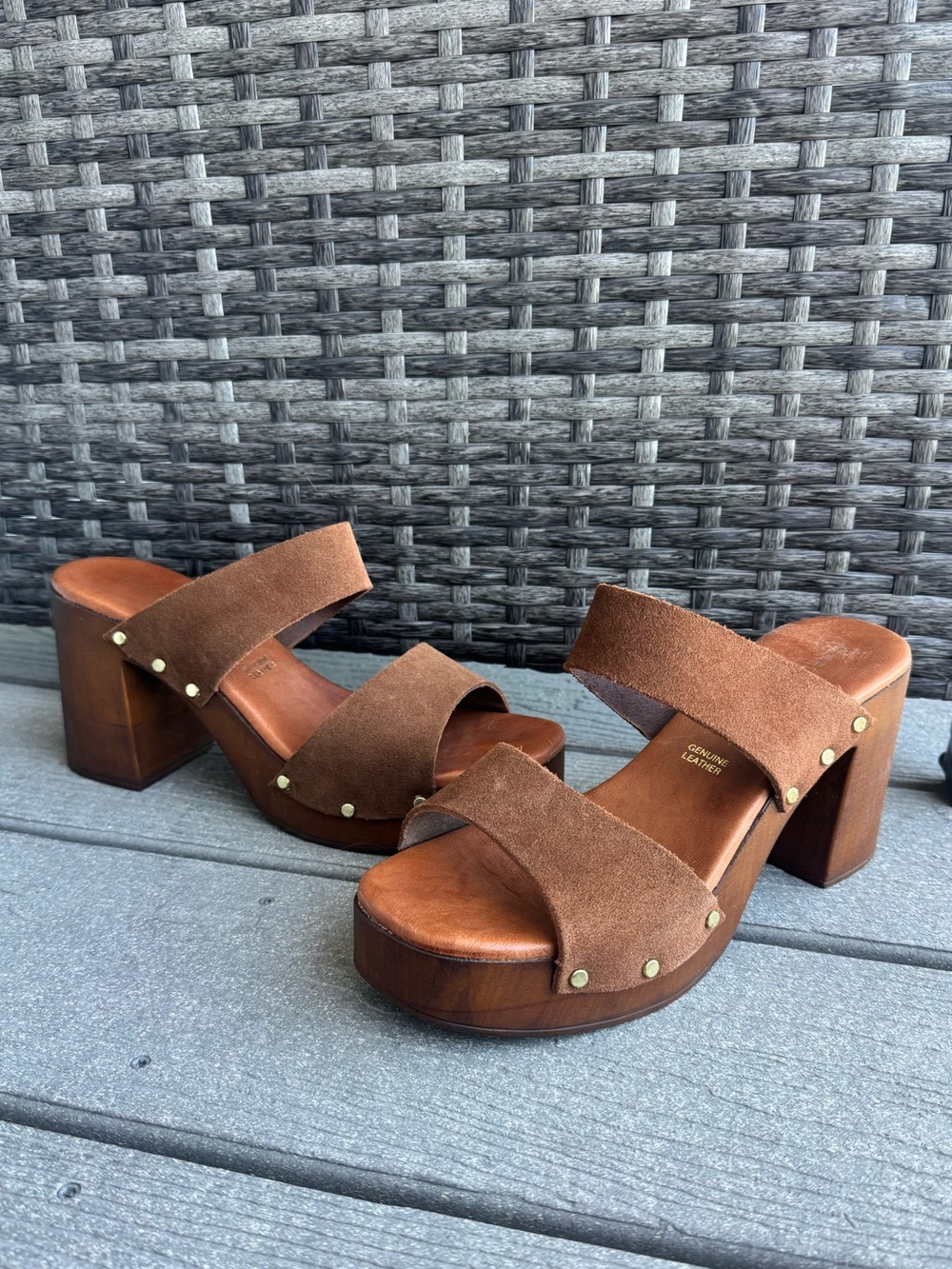 Ilaria Sartori Suede Leather Platform Heeled Sandals - Picture 4 of 11